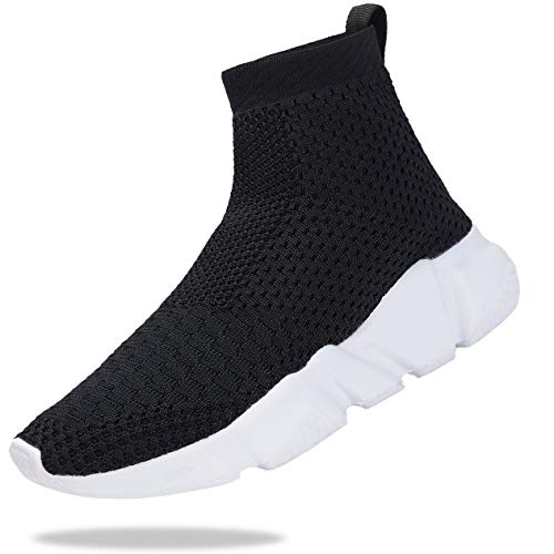 Santiro Black Kids Slip On Shoes Boys Sock Sneakers...
