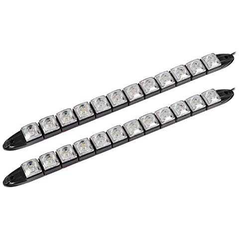 FEIFEIER 2PC Car 12 LED DRL Daytime Running Light Driving Daylight Fog Light Cover