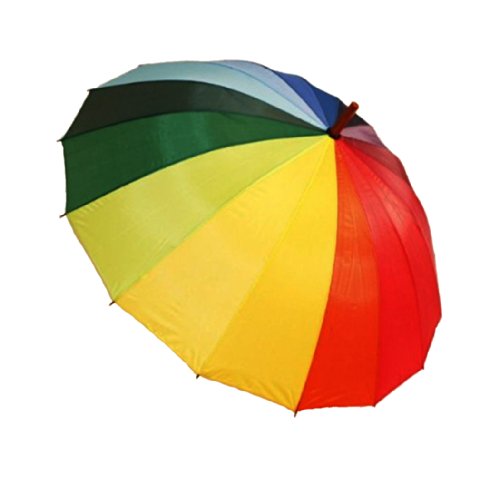 Preisvergleich Produktbild HAAC Regenschirm Golfschirm Regenbogen Automatik 105 cm