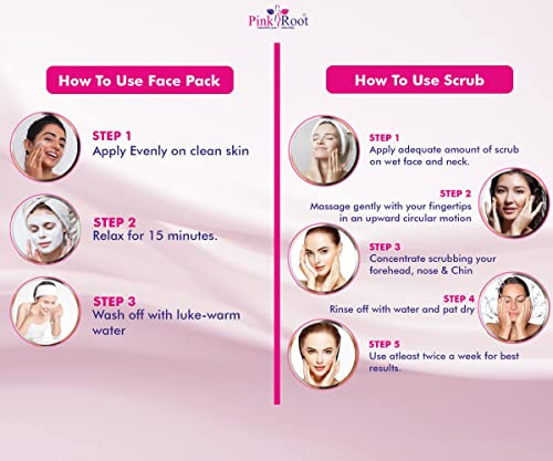 Image of Pink Root Aloe Vera Mask 500gm with Coffee Gel Scrub 500gm