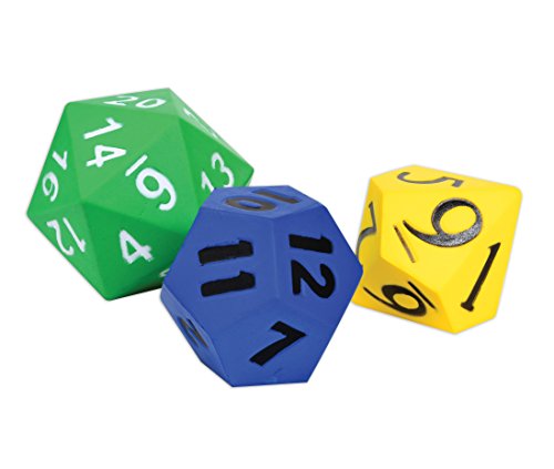 Learning Advantage - Jumbo Polyhedra Die - 10 Sides - Large, Foam Dice For Games - Teach Numbers, Probability, Addition And Subtraction #TOP2
