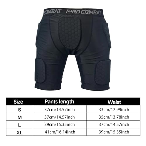 Shorts de compresión Nsaroche con protección EVA hexagonal para piernas 3