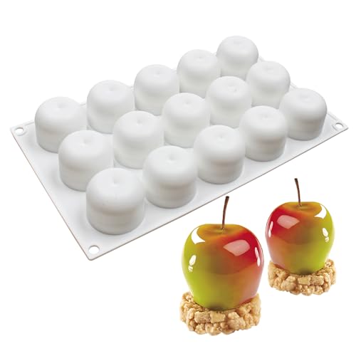 Apple Silicone Mold 15-Cavity for Baking Mini Fruit Desserts
