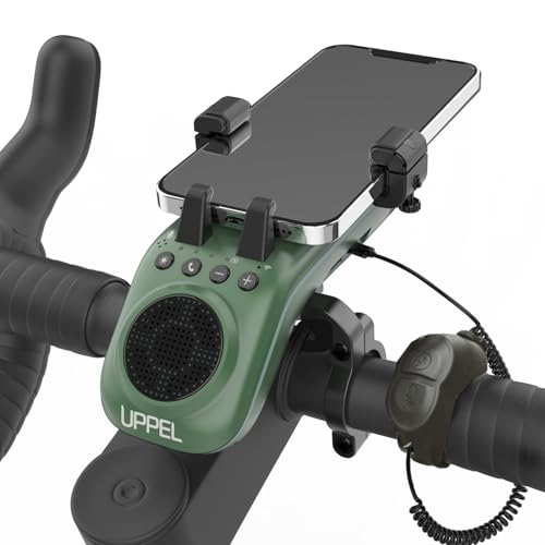 UPPEL Bike Speaker Phone Holder - Bicycle Headlight, Horn...