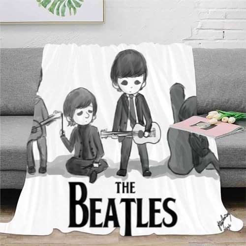 CHEWYZ The Beatles Couvertures Couverture pelucheuse Ultra Douce et Chaude en Flanelle en Microfibre pour canapé,Couverture épaisse et réversible (150x200cm) - Les Beatles, Paul McCartney, John Lennon, RIngo Starr, George Harrison CHEWYZ The Beatles Couvertures Couverture pelucheuse Ultra Douce et Chaude en Flanelle en Microfibre pour canapé,Couverture épaisse et réversible (150x200cm) – Image 4