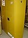 JUSTRITE MANUFACTURING 894500 Yellow 18 Gauge CR Steel Sure-Grip EX Flammable Safety Cabinet, 2 Manual Close Doors, 45 gal Capacity, 65