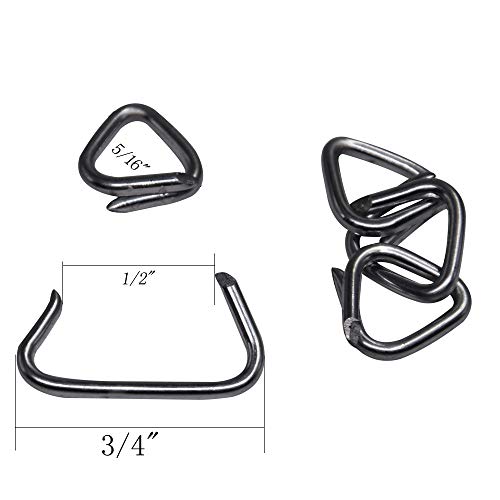 Hog Ring Pliers Angled & 500 Galvanized Hog Rings, Professional Upholstery Installation Kit