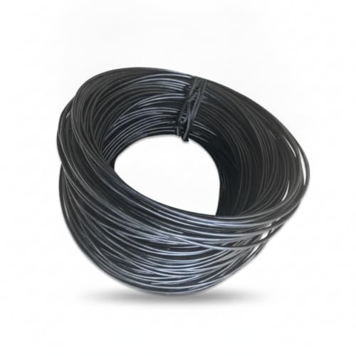 Alambre de soporte Baoblaze para enrejado y plantas, línea para invernadero de PET de alta resistencia para tensión confiable y configuración sencilla, apto para huertos, color negro, 1,5 mm (100 m)