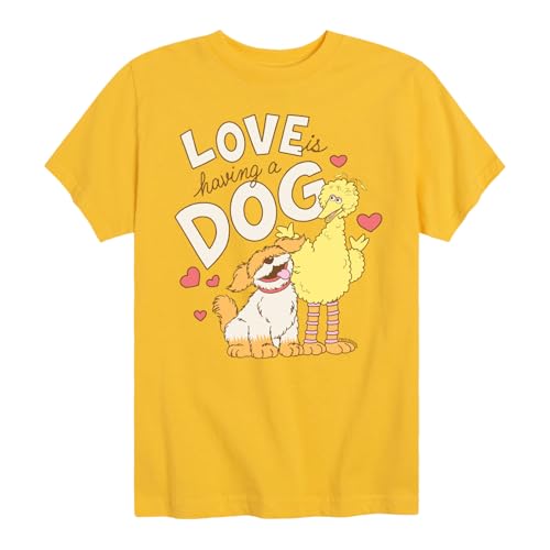 Sesame Street - Love is Having A Dog - Toddler and Youth Short Sleeve Graphic T-Shirt