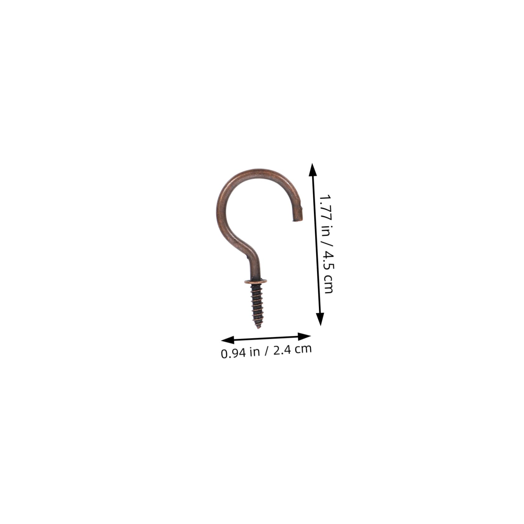 BELLIFFY Self-Tapping Screw Hooks 50pcs Iron Hooks for Plant Hangers Outdoor Heavy Duty for Indoor Outdoor