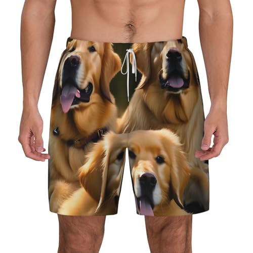 Short de bain pour le surf d'été et la plage Golden Retrievers respirant