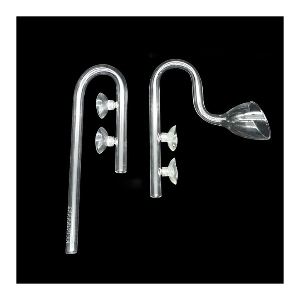 Zestaw szklanych rurek do skimmerów akwariowych Lily Pipe - dopływ i odpływ wody, rośliny wodne, akcesoria do akwariów(K-Set17mm)