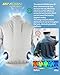 MIDIAN Air Cooling Jacket with Smart Li-Lon Battery Pack Fashion Workwear with Fan Set for Hot Summer Outdoor & Industrial Use(White,XL)