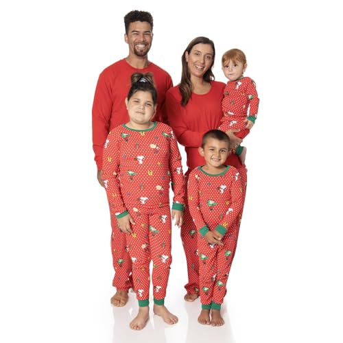 Peanuts Snoopy Family Matching Pajamas Comfy PJs Sleepwear 2-Piece Sets for Christmas2