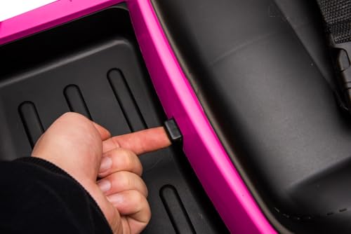 sun baby Kinderfahrzeug mit Schubstange für Jungen FIAT 500, Kinderauto Rutschauto ab 18 Monaten mit Sicherheitsgurt und zu öffnender Tür (Rosa) – Bild 8