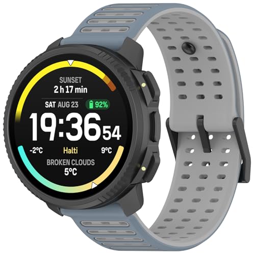 for SUUNTO Vertical2�p�o���h 22MM �x���g �ւ��o���h �V���R���� �_�炩�� �ʋC�� �ϋv�� �X�|�[�c�o���h �A�N�Z�T���[�i�O���[�j