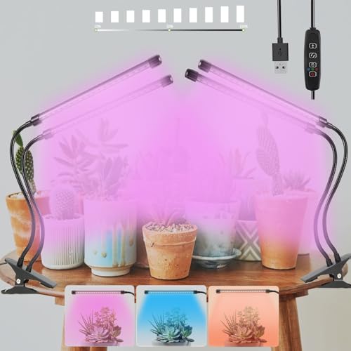 Image of Sunny Power Clip On Grow Lights for Indoor Plants Full Spectrum for Seeding