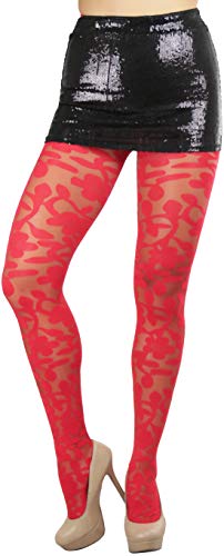 Image of ToBeInStyle Women's Sheer Floral Lace Full Length Leggings