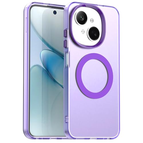 Case �Ή��@�� for Tecno Spark Go 1S �X�}�z�P�[�X [TPU + �}�O�l�b�g�����O]-purple