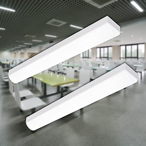 トラフ型 LEDベースライト 器具一体型 直付20W形 LED蛍光灯照明器具 LEDベースライト天井直付型 20形蛍光灯×2灯相当 器具一体形 施設照明 シーリングライト 16W消費電力 高輝度2560lm 色温度5000K LED施設照明 鋼板白色粉体塗