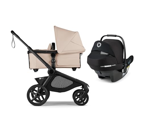 Bugaboo Kangaroo Stroller (Taupe) + Turtle Air Shield by Nuna Car Seat