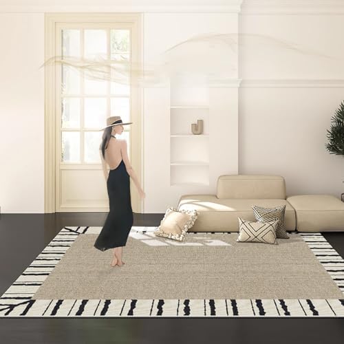 Graphene Heated Floor Mat, Electric Heating Carpet with Timer, Temperature Adjustable Plush Area Rug for Living Room, Large Size 160x240cm (62.9x94.9)