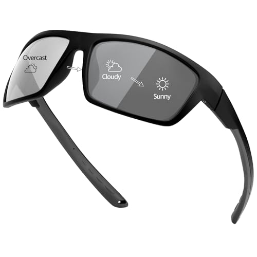 Myiaur Sports Photochromic Sunglasses For Men Women Wrap Around Sun Glasses Uv400 Protection For Cycling Driving Fishing Golf cover