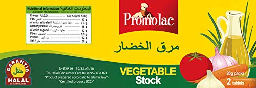 Promolac Vegetable Stock Bouillon Cubes, 20G Pack Of 24