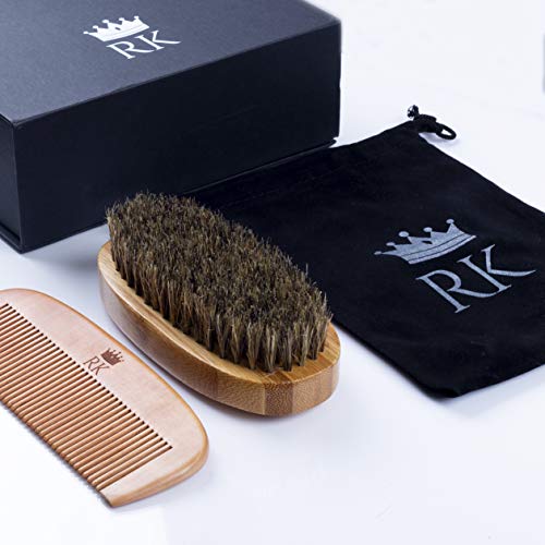 RoyalKings Boar Hair Brushes For Women And Men Set | Soft Brush for Hair | Helps Keep Lasting Healthy Hair | Perfect Wooden Hairbrush For Travel | Women and Mens Hair Brush for Thin Hair | 