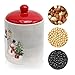 Aynaxcol Christmas Themed Winter Holiday Ceramic Cookie Jar Food Storage Jar with Airtight Lid Gnome Xmas Candy Canister Storage Container