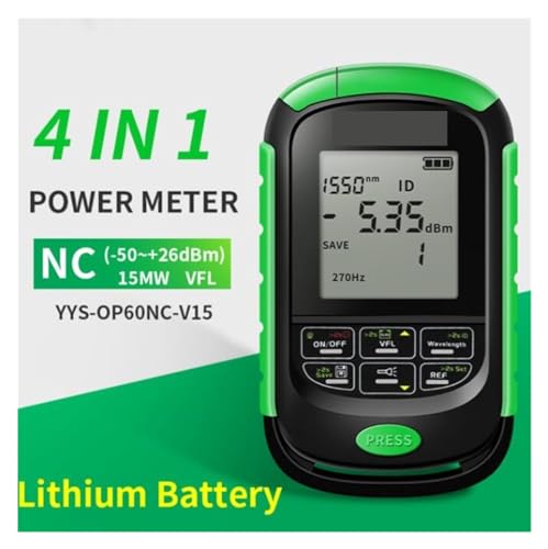 光パワーメーター、 4in1 光パワーメータ ビジュアルフォルトロケータ ネットワークケーブルテスト OPM 光ファイバテスタ 、精密測定(NC-15MW 15KM)