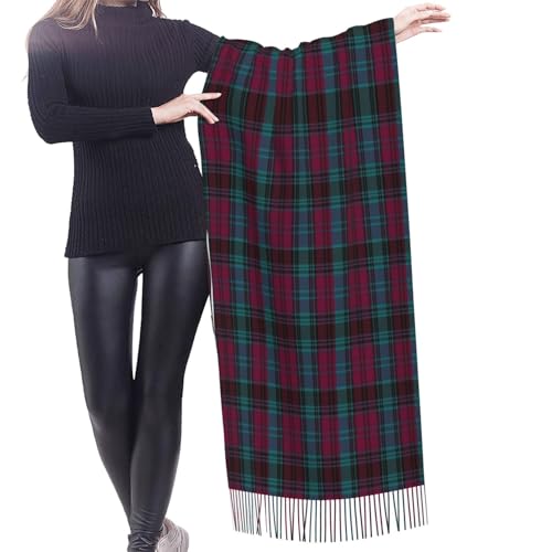 Alma College Tartan Cashmere Fringe Scarf Autumn And Winter Scarves The Most Soft Classic2
