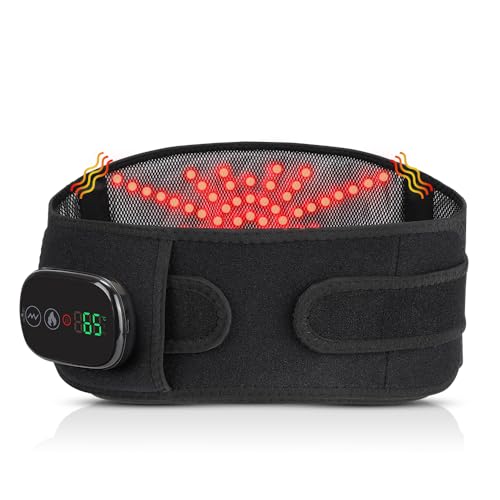Image of NORTHERN BROTHERS Cordless Heating Pad for Back Pain Relief with Vibration, Heated Waist Belt Wrap for Lower Back & Period Cramps, 5000mAh, 3 Heat & 3 Vibration Modes, Adjustable up to 58 inch, Black