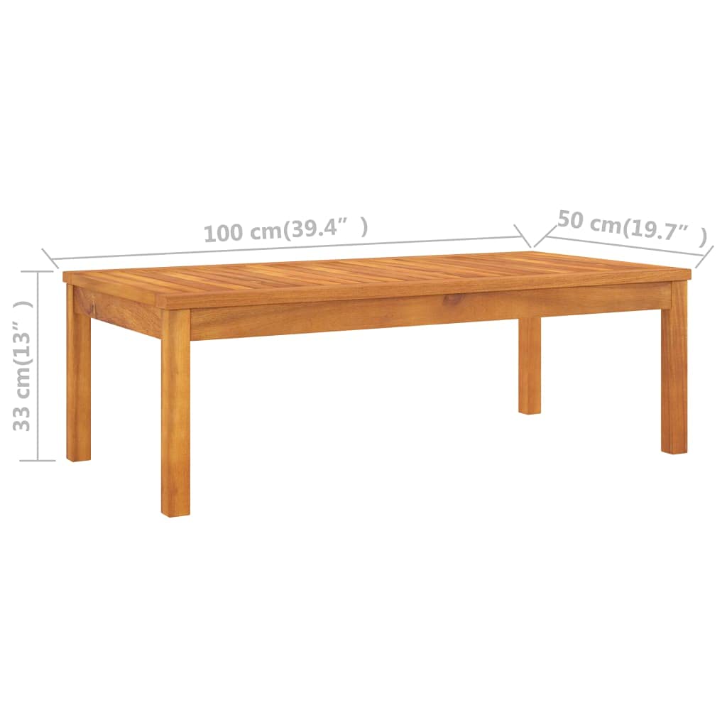 vidaXL Salon de Jardin 5 pcs avec Coussin Mobilier de Patio Meubles de Terrasse Mobilier de Jardin Meubles d'Extérieur Bois d'Acacia Massif