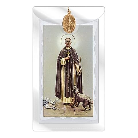rosarybeads4u PRAYER VERSE CARD 120mm x 65mm Plastic Wallet & Medal St Saint MARTIN Cover