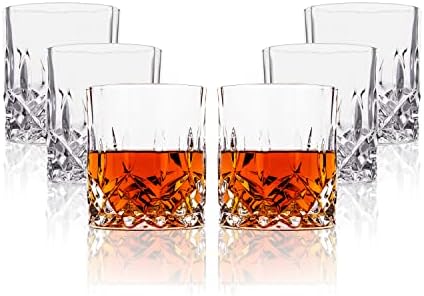 LEMONSODA Crystal Cut Old Fashioned Whiskey Glasses Set of 2, 4, 6-10oz Ultra-Clear Premium Lead-Free Rocks Glass Tumbler For Drinking Bourbon, Scotch, Cognac, Cocktails (Set of 6) - Thumbnail 2
