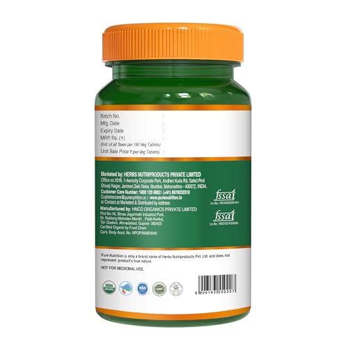 Image of Pure Nutrition Organic Ashwagandha Tablets | 180 Veg Tablets | Supports Stress Relief, Sleep, Fertility, Immune Health, Vitality & Strength | Natural Adaptogen for Men & Women | Promotes Energy & Overall Wellness | Ayurvedic Supplement