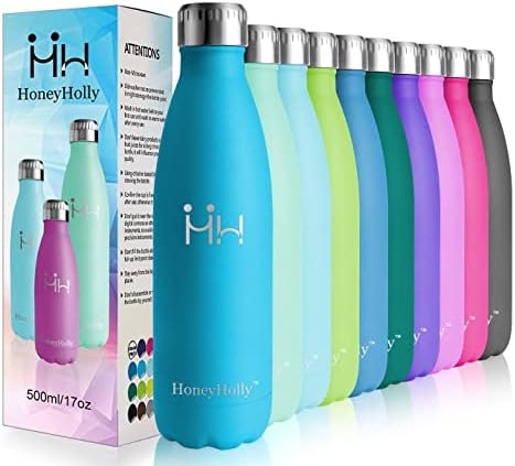 HoneyHolly Stainless Steel Water Bottle, 750ML BPA Free Double Walled Vacuum, Insulated water bottle, 12 Hours Hot / 24 Hours Cold, Flask Water Bottle for Sports Reusable Leakproof, Metal Water Bottle
