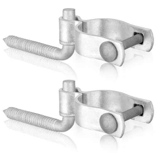 Image of MorningRo 4 Pcs Farm Gate Hinge Set, 5 /8 inch x 1-5 /8'' Gate Hinge