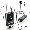 Phenyx Pro Sistema de micrófono digital de diadema/solapa/lavalier PDP-1-1B | Transmisor de bolsillo, receptor mini, 15 canales, voces sin manos, karaoke, servicios religiosos, bodas, 900MHz 2