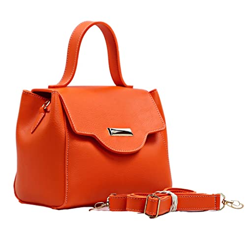 Bolsa Tote Feminina Com Alça de Mão e Transversal Removível (laranja)