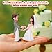 2.7'' Miniature Wedding Cake Toppers Bride Groom Resin Couple Figurine, Rustic Vintage Decorative Statue Doll for Anniversaries Engagement Party Bridal Shower Scene Figure Sand Table Cake Decoration