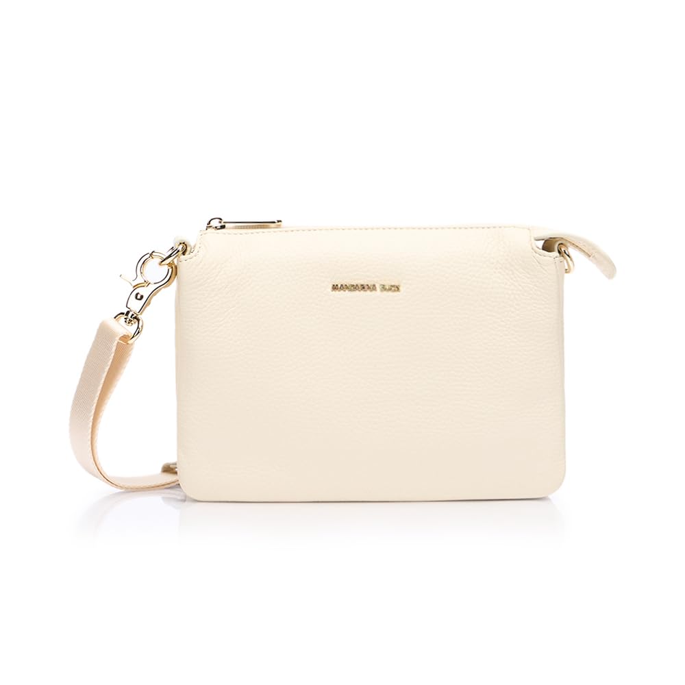 Mandarina Duck Women Mellow Leather Clutch Bag, Almond, Taglia Unica