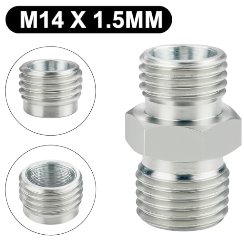 M14-M14 Hose Fittings Adapters, Hydraulic Pipe Thread Connector Fit for Mini Excavator Hydraulic Thumb Clip Attachment - Replace Small Digger Hydraulic Line Tube Quick Connection (2 pcs)