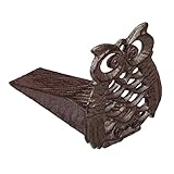 Relaxdays, Marrón Tope Forma de búho, Retenedor de Puertas