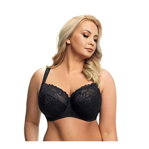 SYROKAN Damen Starker Halt Sports BH Weiches Cup mit Bügel für Große Größen Schwarz 90H 8 Selente My Secret bh02 Bügel-BH (Made in EU) mit edlen Spitzendetails und idealer Passform, Big-BH Schwarz gepolstert, 90H