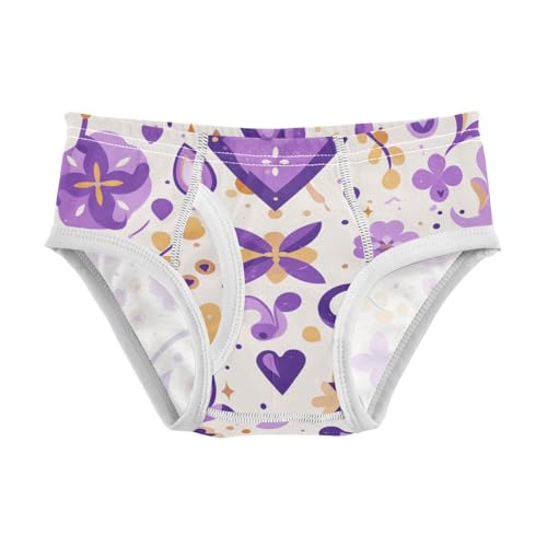 KLL Mardi Gras Carnival Purple Holiday Pattern Toddler Boys' Comfort Briefs Underwear Cute Children Panties