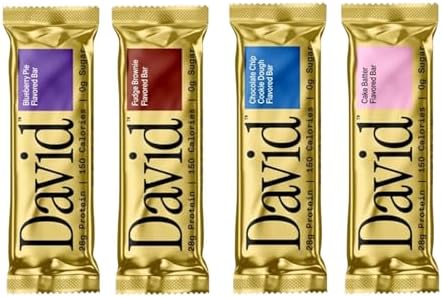 David Variety Pack Protein Bars | 28g Protein | 4 Pack