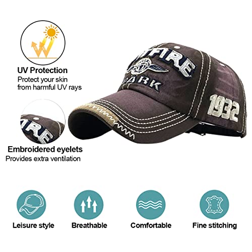 Enwokran Baseball Cap Embroidered Eagle for Men, Unisex Adjustable Causal Motor Hat Fahion Coton Trucker Hat, Hip Hop Dad Hat