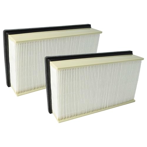 Image of vhbw 2x Flat-Fold Filter H14 compatible with Kärcher NT 30/1 Tact Te H, NT 30/1 Tact TE L Vacuum Cleaner Wet/Dry - Pleated Filter Element